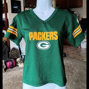 💛💚 Vintage Green Bay Packers Youth Jersey Franklin NFL Medium Boys 4 Favre